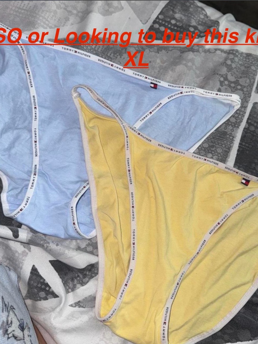 NOT FOR SAL **** ISO LOOKING FOR THESE TO BUY XL Tommy Hilfiger Bikini Panties